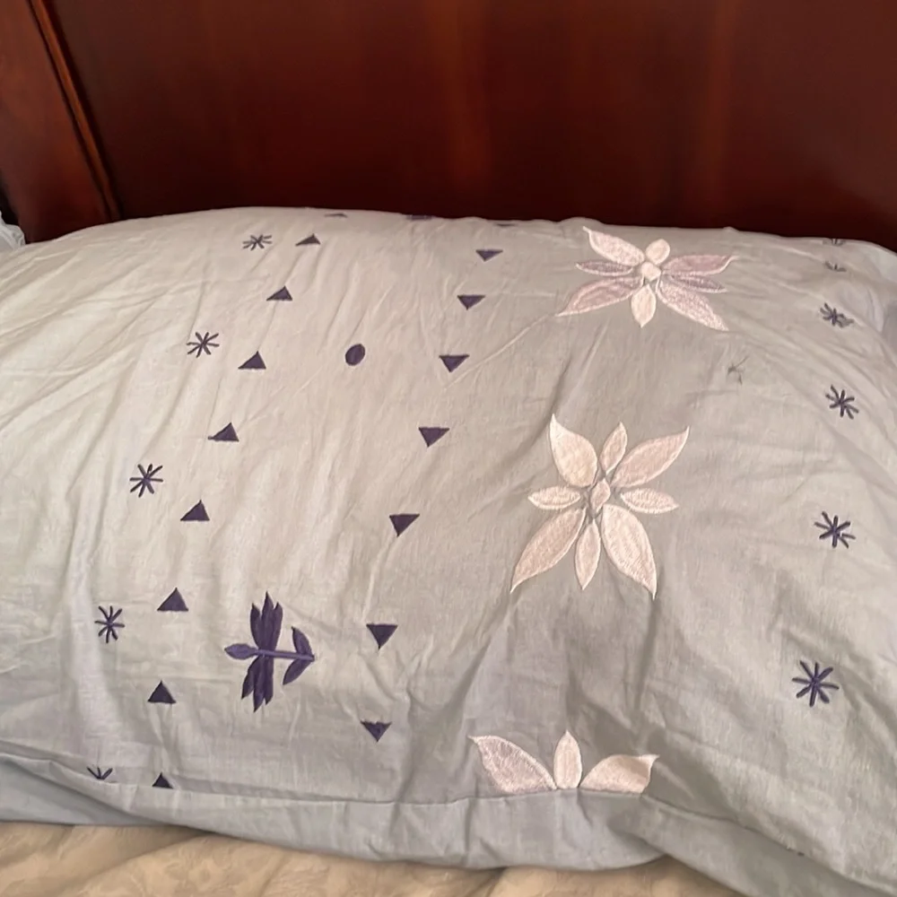 Queen size cotton 3 piece comforter set